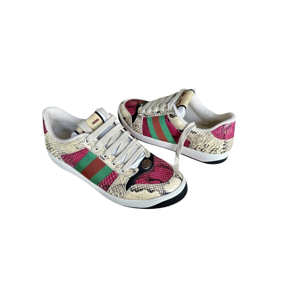 LIMITED EDITION Gucci Garden exclusive real python skin screener sneakers